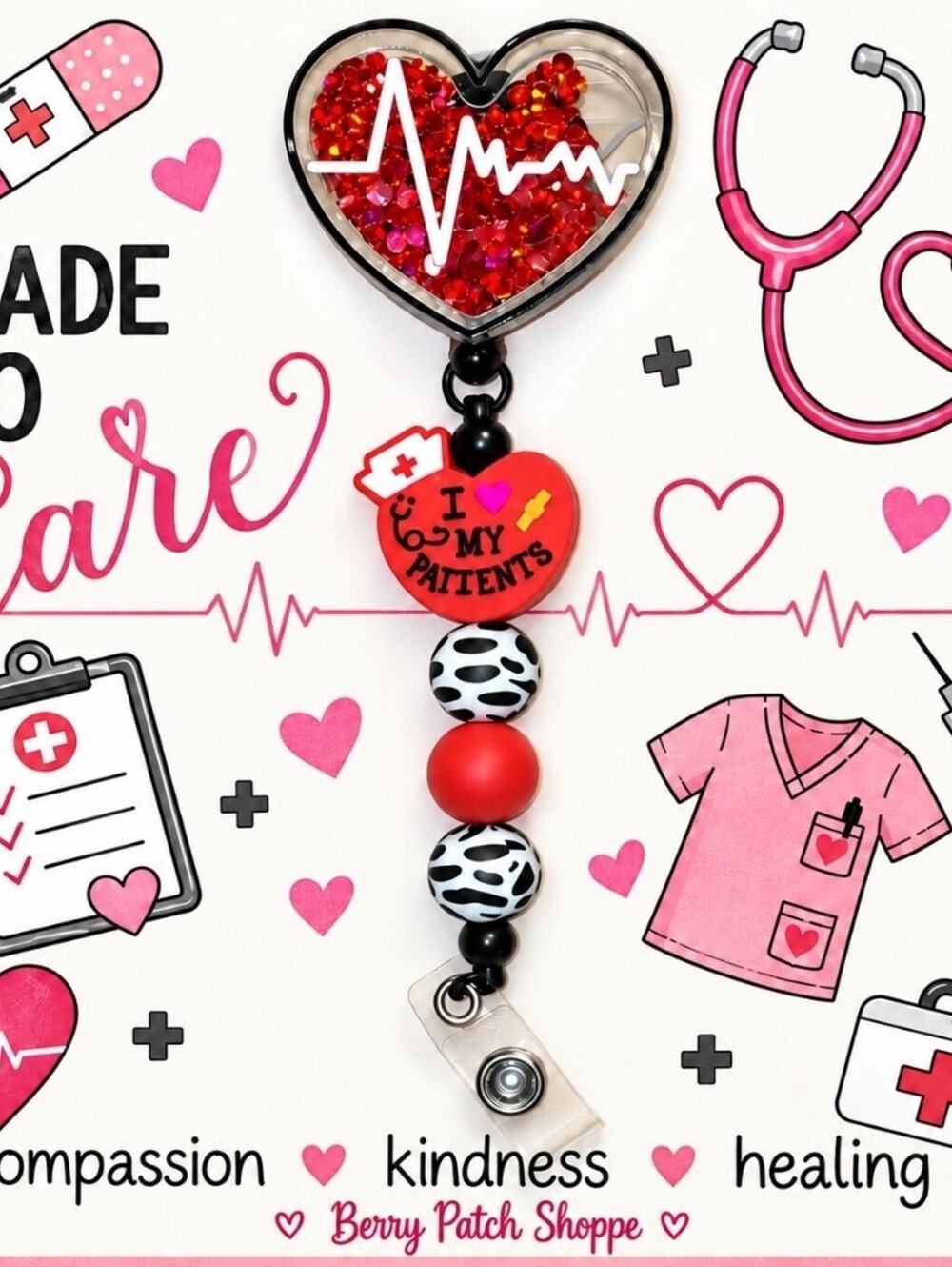Nurse Doctor Pharmacy Retractable Lanyard Cardholder ID Badge